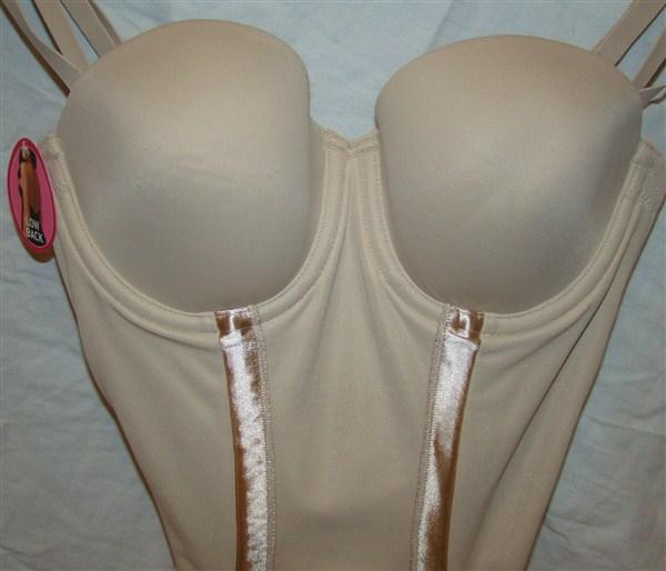 NWt Flexees 38D Easy Up Strapless Firm Control Bodybriefer 1256 Beige 92368