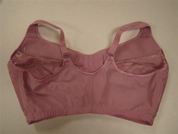 NWOT Comfort Choice 52B Easy Enhancer Wirefree Allover Lace Bra Rose #92444