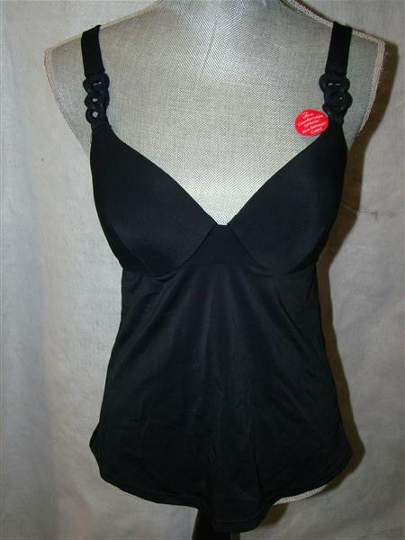 NWT Spanx Soft Chain Bra-llelujah! Tankini Top SZ 6 B/C Black #92459