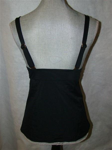 NWT Spanx Soft Chain Bra-llelujah! Tankini Top SZ 6 B/C Black #92459