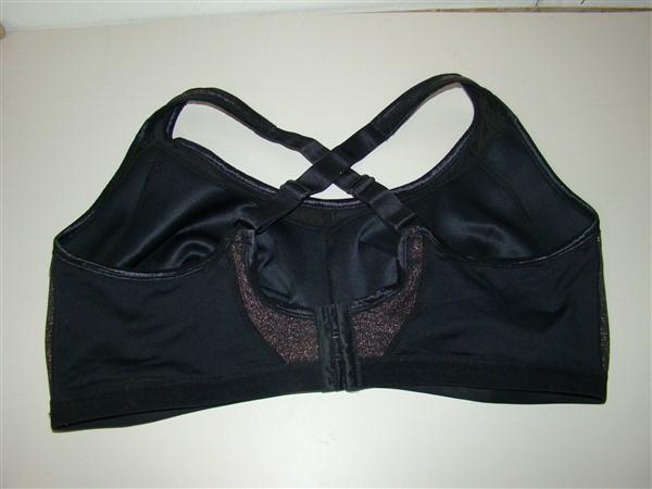 NEW Comfort Choice 44B Md Impact Full Cover Active Sports Black Gold Bra 92463