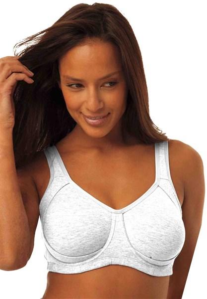 NEW Comfort Choice White Cotton Sports Bra 40B #92476