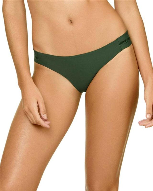NWT Pilyq Envy Stitched Side Tab Green M ENV-216T Cheeky Bikini Bottoms #92551