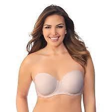 NWT Vanity Fair 38DD Beauty Back Full Figure Strapless Bra 74380 Beige 92562