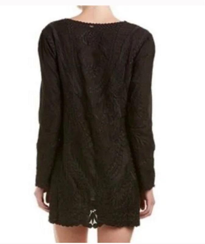 NWT Pilyq M/L Midnight Gold Jane Lace Mini Dress Swimsuit Cover UP 92589