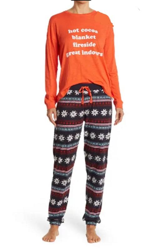 NWT Cozy Zoe S Long Sleeve Hot Cocoa Pajama Set #92660