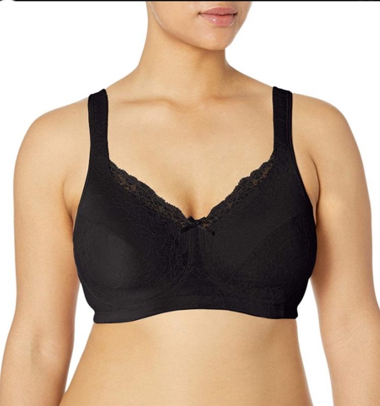 NWOT Playtex 36C 18 Hour Perfect Lift Lace Bra E515 Black 92677