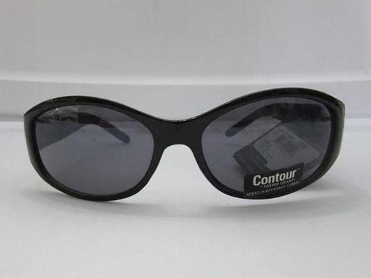 NWT Foster Grant Core Contour Black Wrap Sunglasses Black Polarized Lens #92699