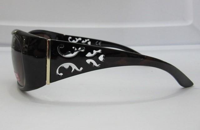 NWT Foster Grant Tortoiseshell Cut-out Sunglasses Brown Polarized Lens #92702