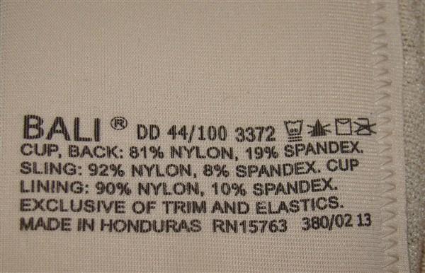 NWOT Bali Double Support Spa Closure Bra 3372 Beige 42DD #92718