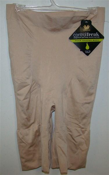 NWOT Wacoal S Control Freak Pear Long Leg Shaper 805177 Beige 92737