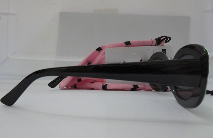 NWT Foster Grant Black Clout Goggle Polarized Sunglasses W/ Cat Case #92755