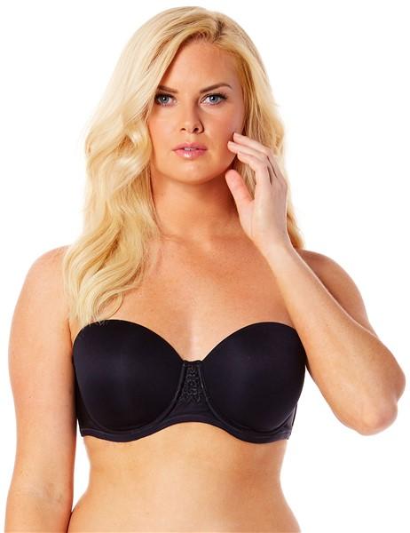 NWOT Vanity Fair 44DD Beauty Back Full Figure Strapless Bra 74380 Black 92823