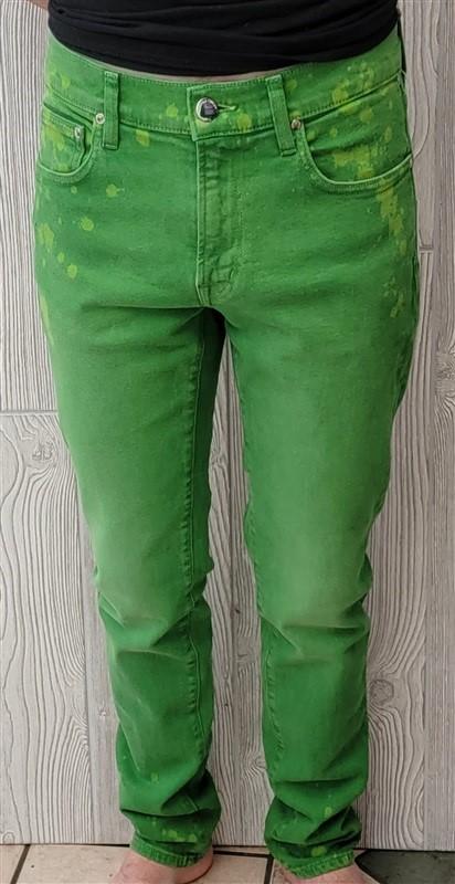 NWT Cotton Citizen 28 Splash Straight Fit Jeans Green 92911