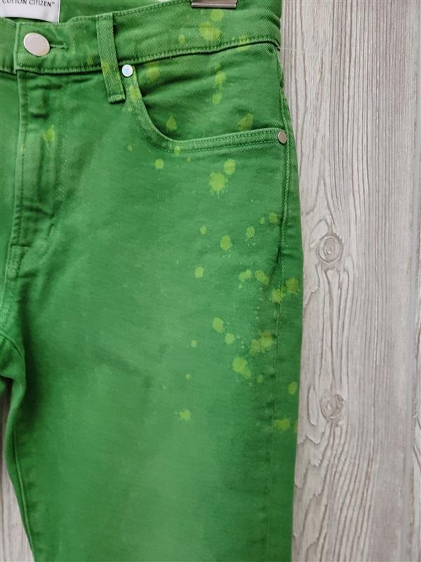 NWT Cotton Citizen 32 Splash Straight Fit Jeans Green 92958
