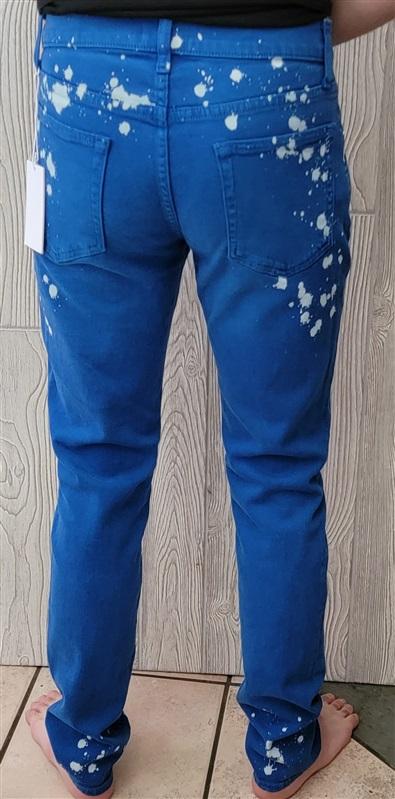NWT Cotton Citizen 29 Splash Straight Fit Jeans Bright Blue 92966