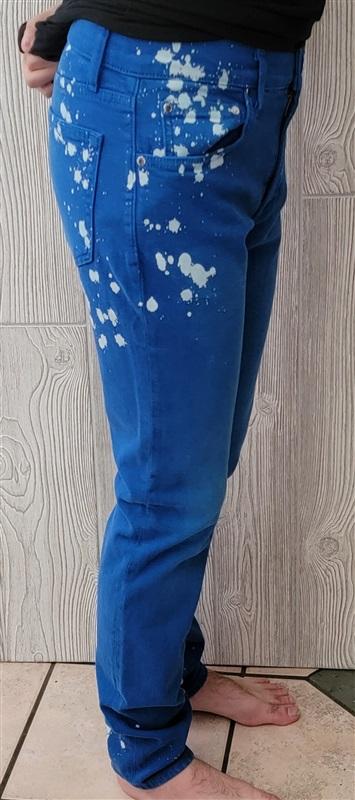 NWT Cotton Citizen 30 Splash Straight Fit Jeans Bright Blue 92967