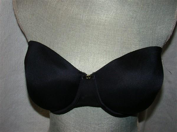 NWOT Vanity Fair 36D Beauty Back Strapless Bra 74345 Black #93011