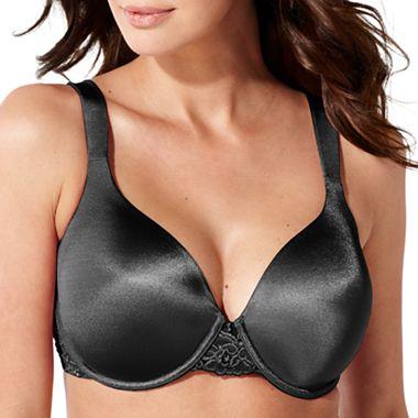 NWOT Vanity Fair Bra 34D Black Body Caress Full Contour Bra 75335 #93019
