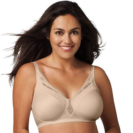 Playtex Secrets 40DD Feel Gorgeous 4573 Embroidered Cross-Dye Bra White 93062