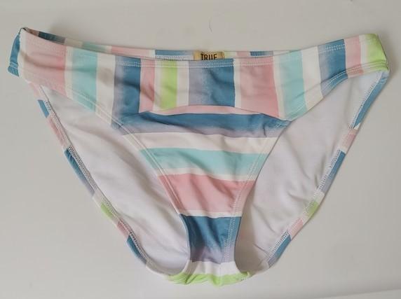 NWOT True Craft The World In Stripes MD Cheeky Bikini Swim Bottoms #93127