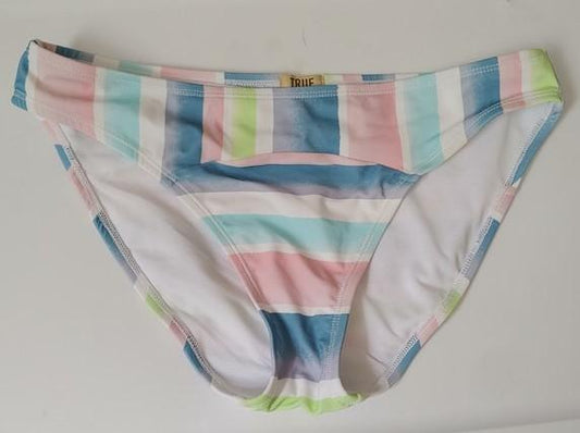 NWOT True Craft The World In Stripes MD Cheeky Bikini Swim Bottoms #93127