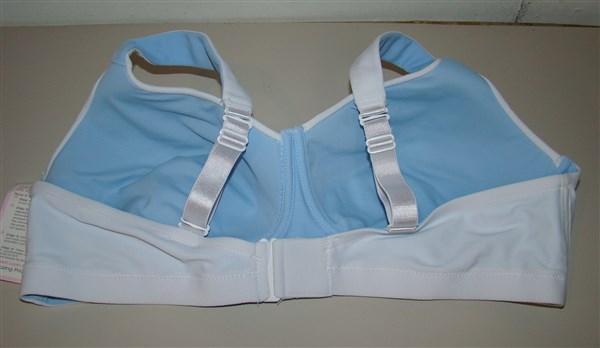 NEW Comfort Choice 40C Reversible Bra Wire Free White Blue #93257