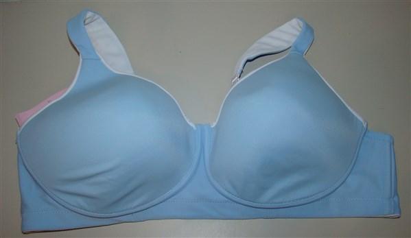 NEW Comfort Choice 40C Reversible Bra Wire Free White Blue #93257