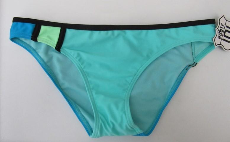NWT Route 101 Sport Blue Neon Pipeline Cheeky M Bikini Swim Bottoms #93258