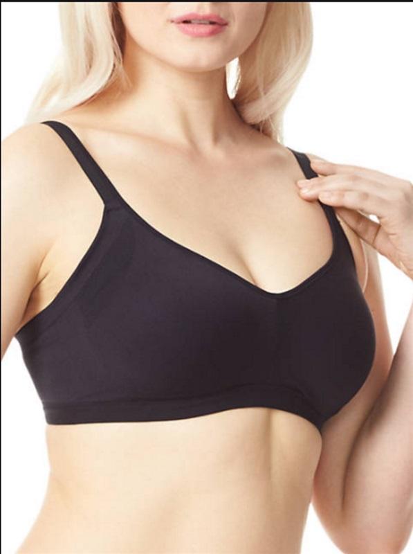 NWT Olga S Easy Does It No Bulge Seamless Wire Fee Bra GM3911A Black 93313