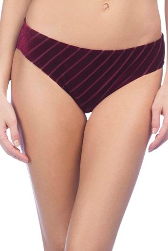 NWT Kenneth Cole Red Velvet Striped SM KC8EC93 Bikini Swim Bottoms #93367