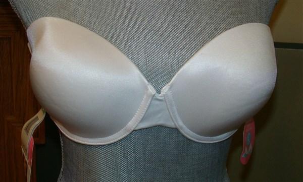 PO Maidenform 36D Custom Lift Strapless Bra 9455 White #93388