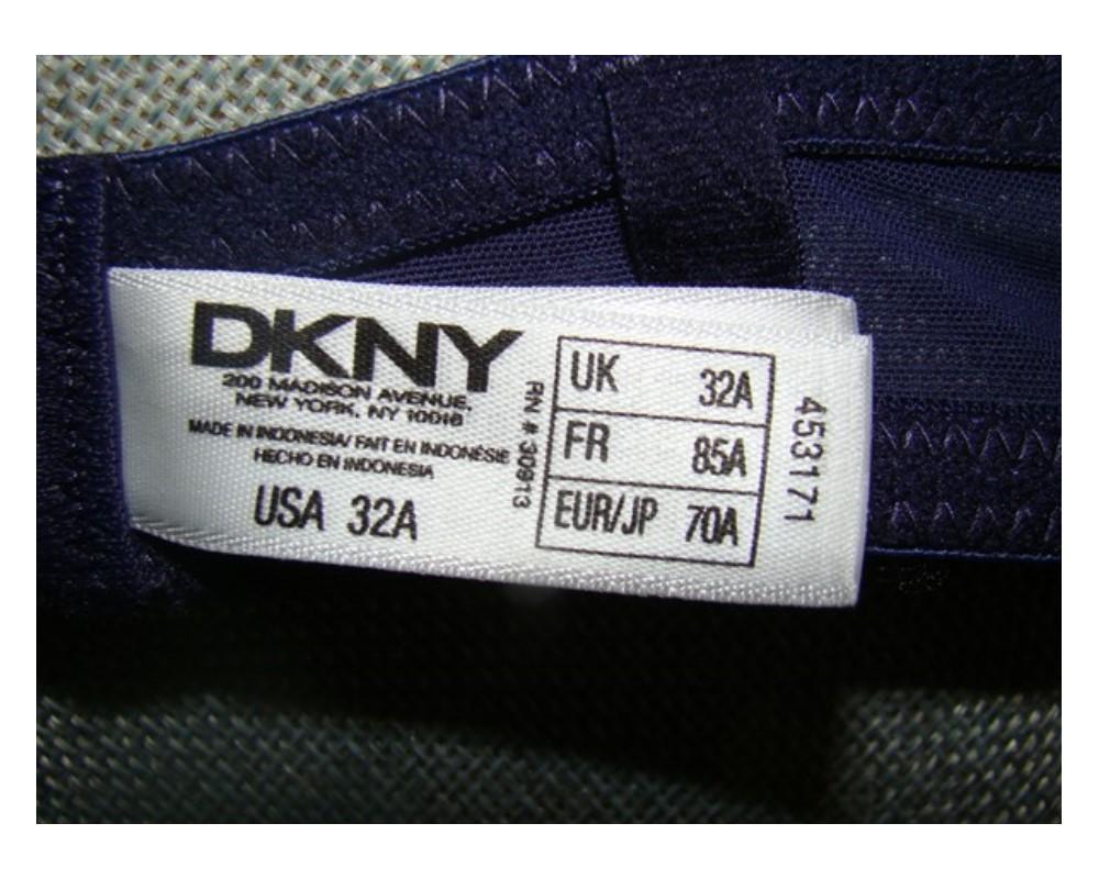 NEW DKNY 32A Mirage Molded Mesh Overlay Demi Underwire Bra 453171 Navy #93414