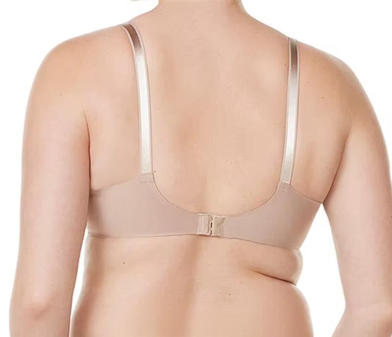 NWOT Warner's 34C No Side Effects Wire-Free Bra 1056 Beige #93452