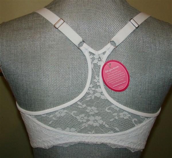 NWOT Maidenform 34B White Pure Genius Extra Coverage Racer-Back Bra 7112 #93501