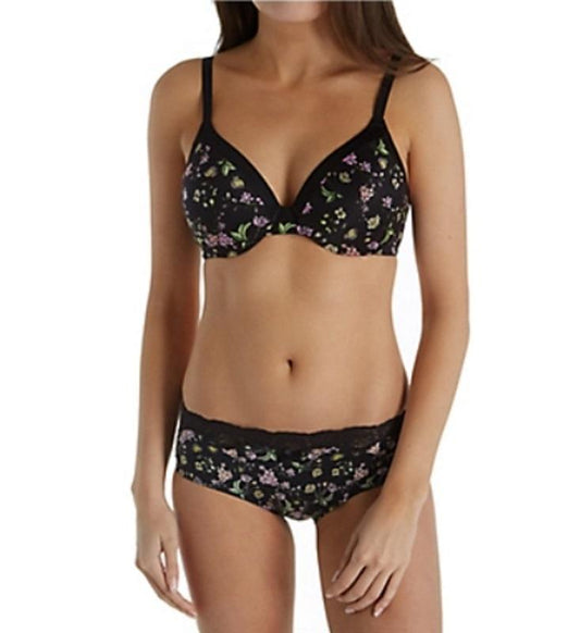 NWOT Maidenform 40D Comfort Devotion Extra Coverage Bra 9436 Black floral 93505
