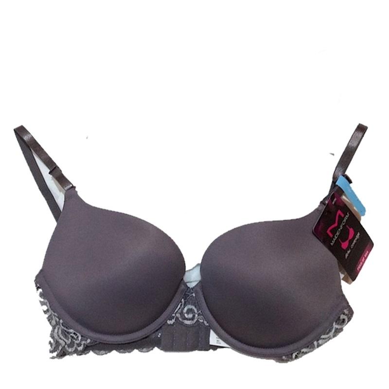 NWt Maidenform 34B One Fab Underwire Demi Push Up Bra gray 0972xj #93510