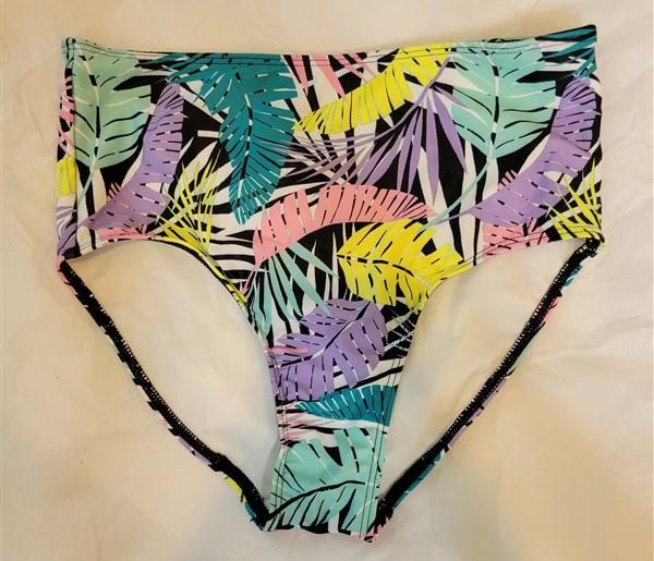 NWOT Tucker + Tate High-waisted Palm S Cheeky Bikini Swim Bottoms #93592