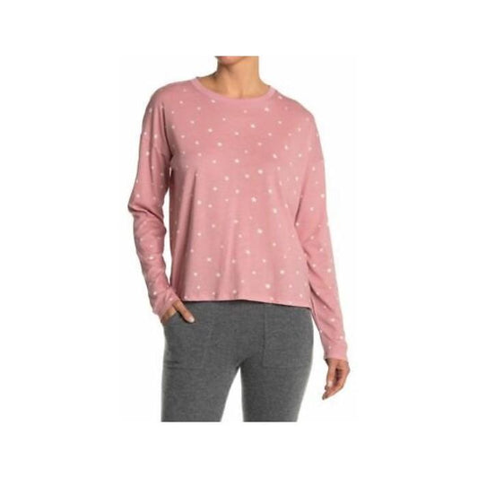 New PJ Salvage Peachy Jersey Knit Lounge Top  Blue & Ivory Dream Mix