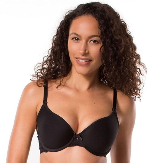 PO Pip & Vine 38D by Rosie Pope Underwire Lace Nursing Bra Black #93786