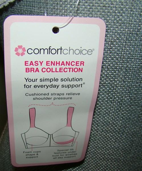 NWOT Comfort Choice 40B Wirefree Lace Trim Everyday Bra White #93809