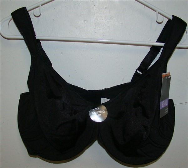 NWOT Bali 40DD Live It Up Underwire Bra 3353 Black #93814