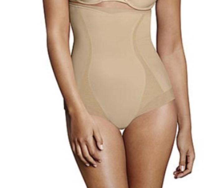 NWT Maidenform S Firm Foundations Hi-Waist Brief DM5000 Beige #93878
