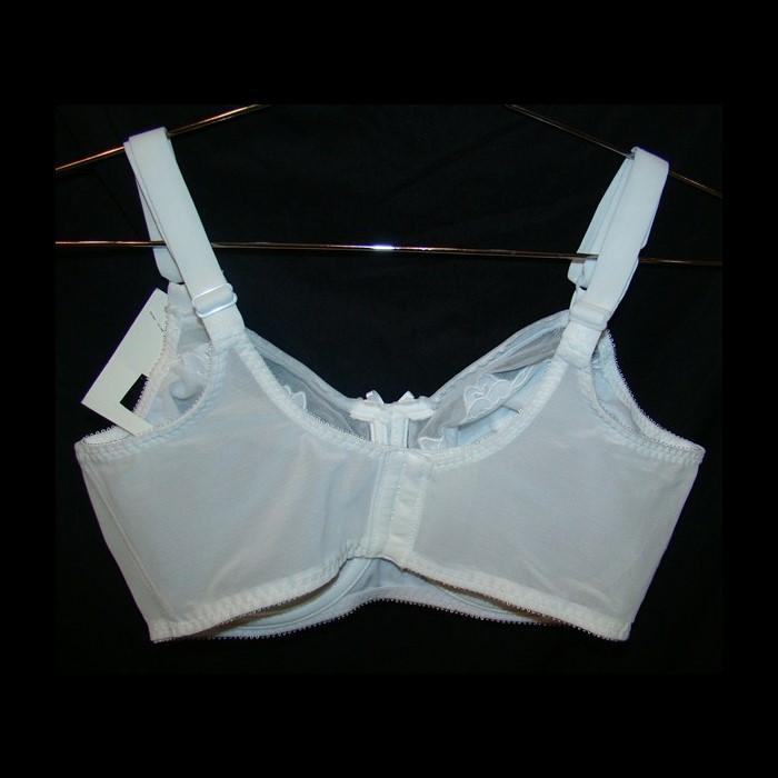 NWT Bali 40D Flower White Full Coverage Bra 0180 #93905