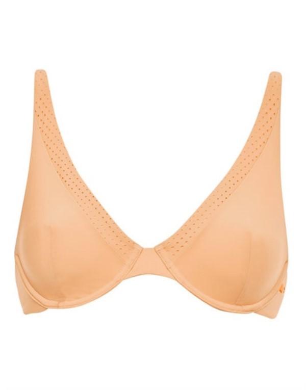 NWT Elle Macpherson 34B The Body Plunge Underwire Bra EMPUB1001 Beige #93986