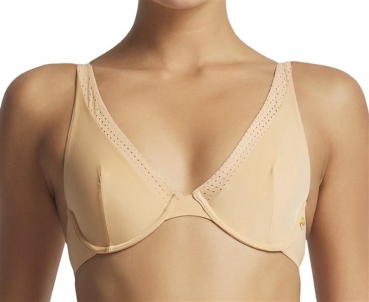 NWT Elle Macpherson 34B The Body Plunge Underwire Bra EMPUB1001 Beige #93986