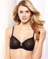 NWT b.tempt’d 34A Full Bloom Underwire Lace Bra 951133 Black #93999