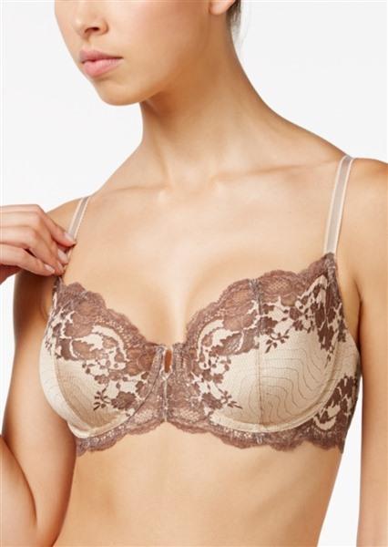 NWT Wacoal 34B Lace Affair Underwire Bra 851256 Beige #94000
