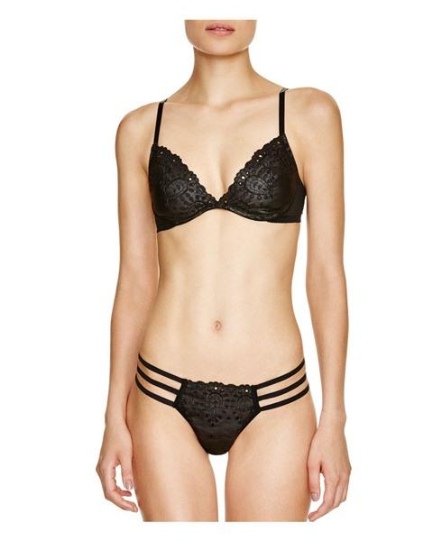 NWOT Hanky Panky 34/S After Midnight Nuit Broderie Black Underwire Bra #94014