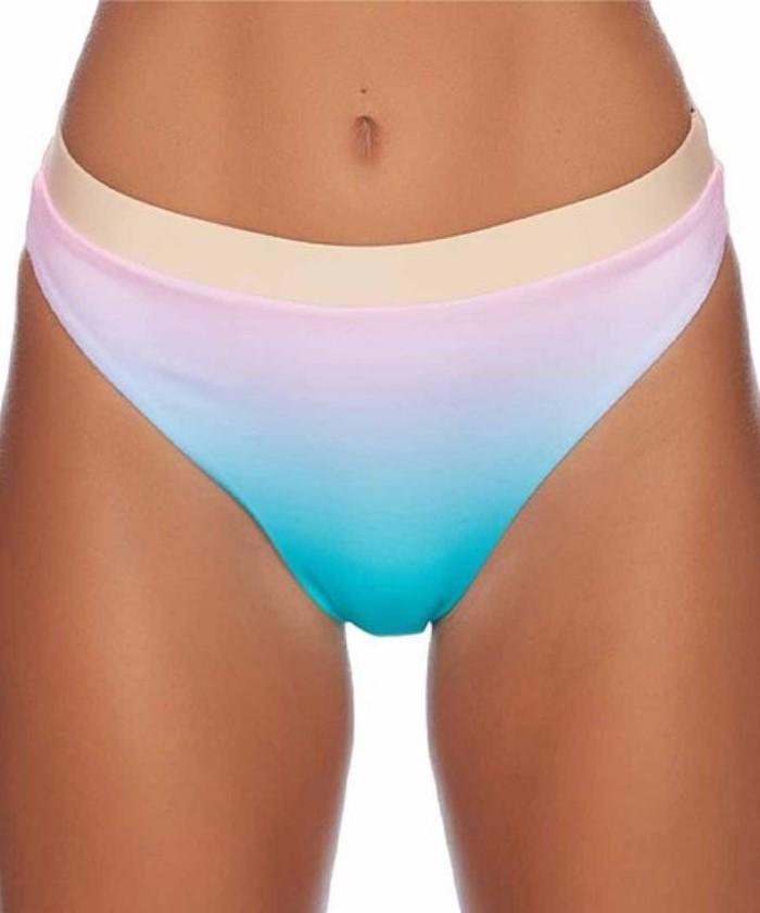 NWT Reef S/M High Waist Teen Spirit Peach Ombre Pearl Studded Bikini 2 Pc 94054